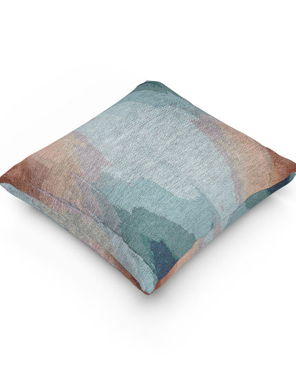 Blue Sea Peach Fog Woven Pillow, 17" x 18"