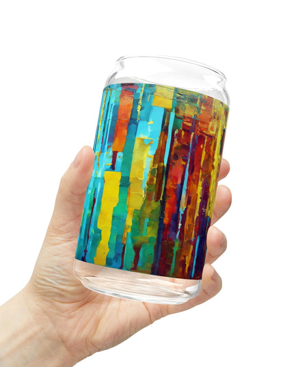Striped Alpha Sipper Glass, 16oz
