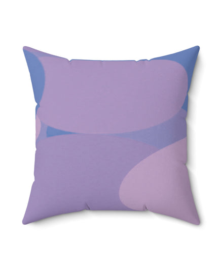 Pastel Purple Family Patches 18" x 18" Faux Suede Square Pillow