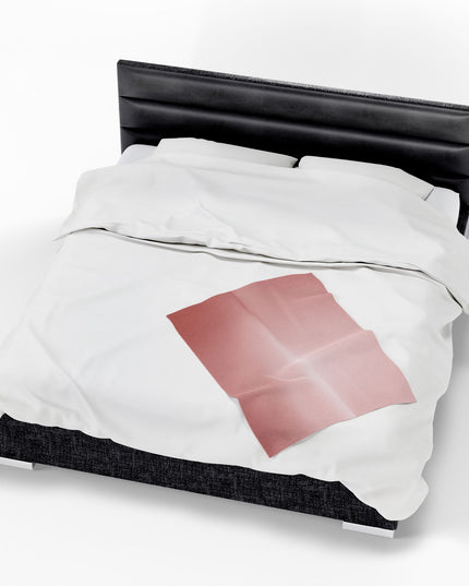 Rose Red Fade Velveteen Plush Blanket, 30" x 40"