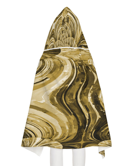 Uzi Spiral Light Brown Youth Hooded Towel, 24" x 48"