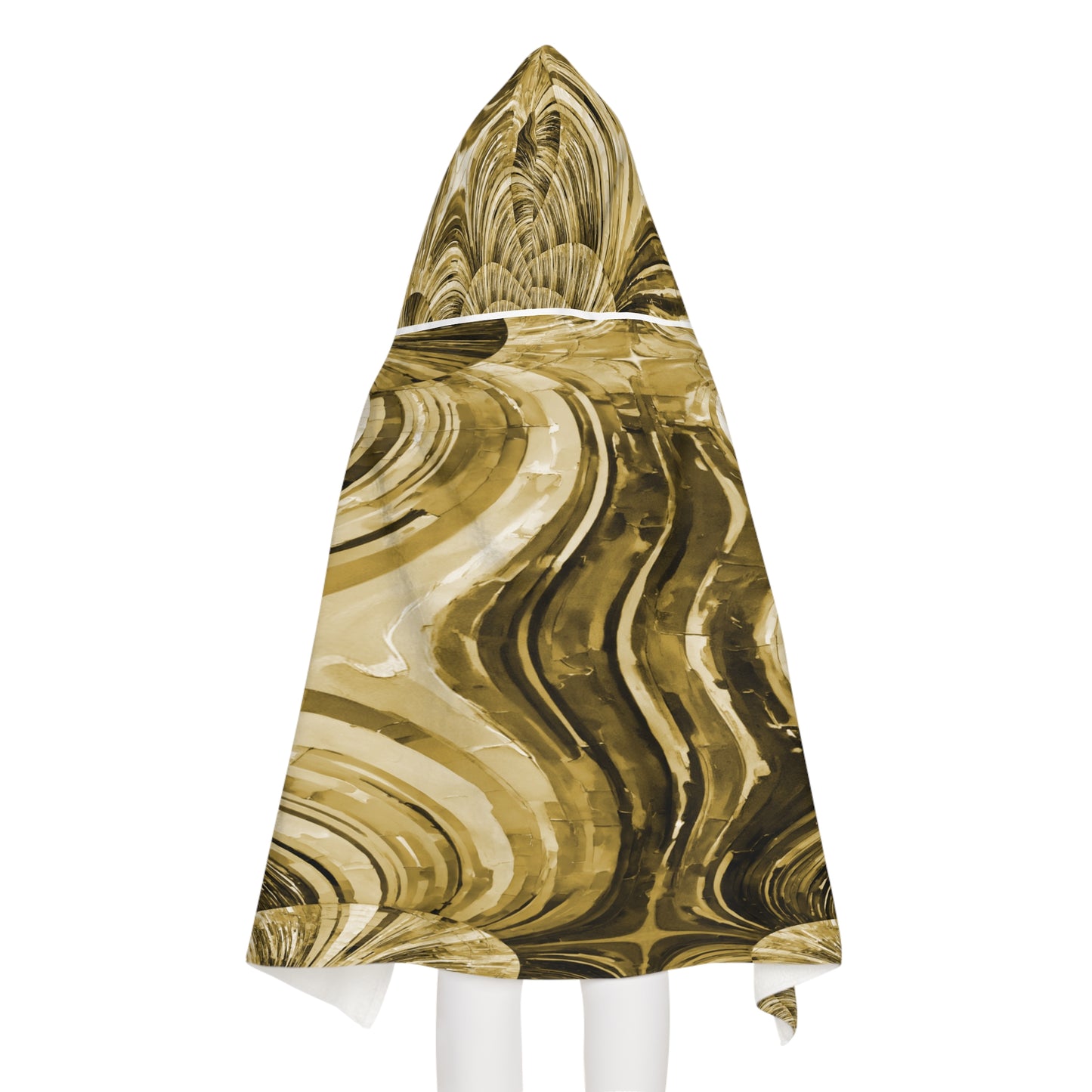 Uzi Spiral Light Brown Youth Hooded Towel, 24" x 48"