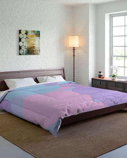 Pastel Purple and Mauve Patches 104" × 88" Comforter
