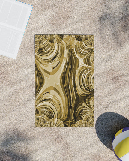 Uzi Spiral Light Brown Beach Towel, 18" x 27"