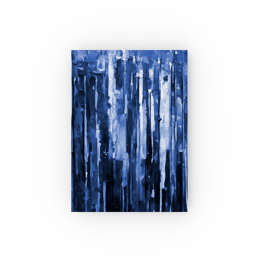 Striped Deep Blue 5.2" x 7.4" Hard Backed Journal with 128 blank pages
