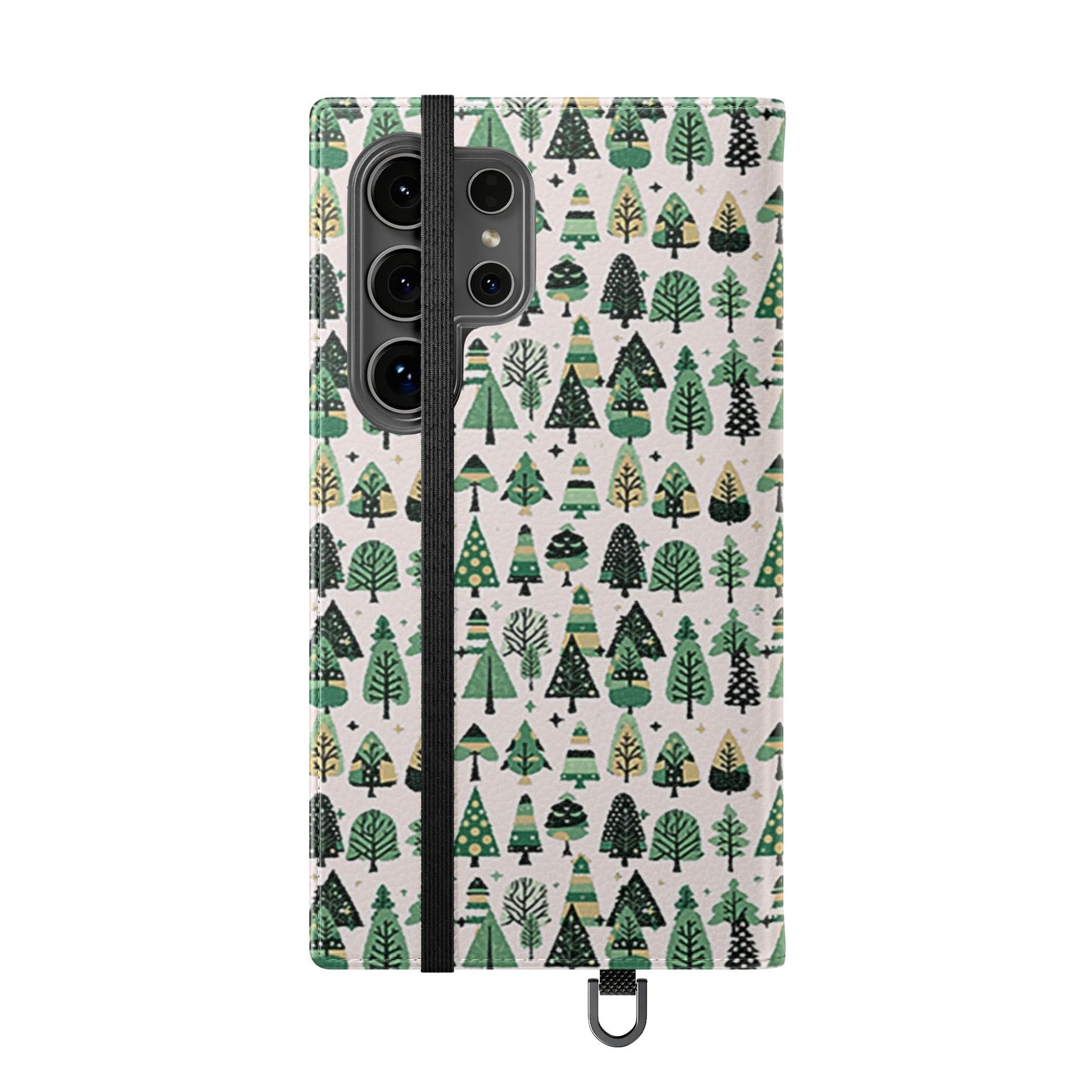 Mini Vintage Green Trees Flip Cases, Samsung Galaxy S24 Ultra