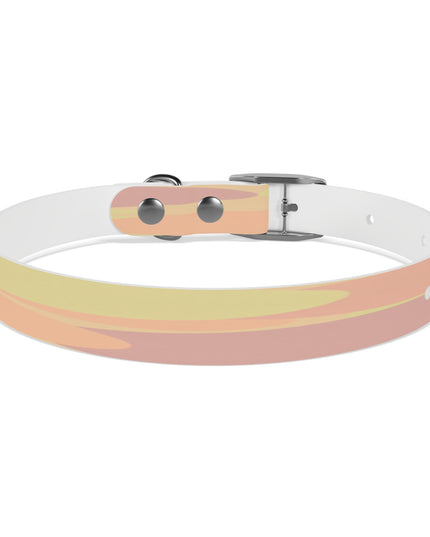 Pastel Hot Peach Patches Small Dog Collar