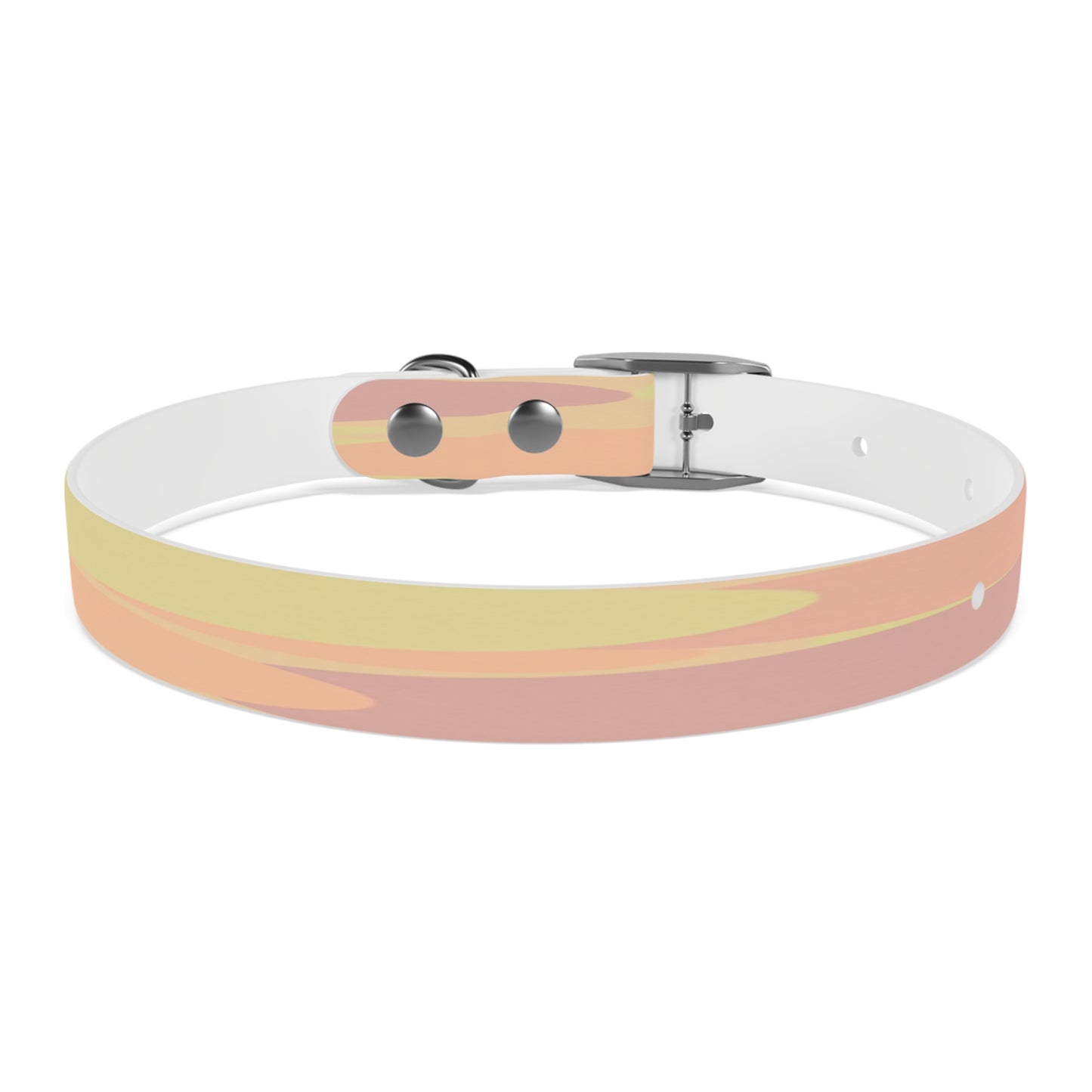 Pastel Hot Peach Patches Small Dog Collar