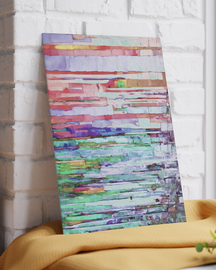 Striped Pastels 8" x 11" Glass Cutting Board
