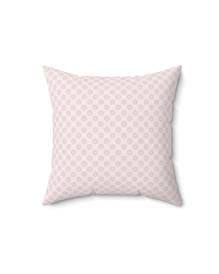 Pink Mornings Star-crossed Bodies Faux Suede Square Pillow, 14" x 14"