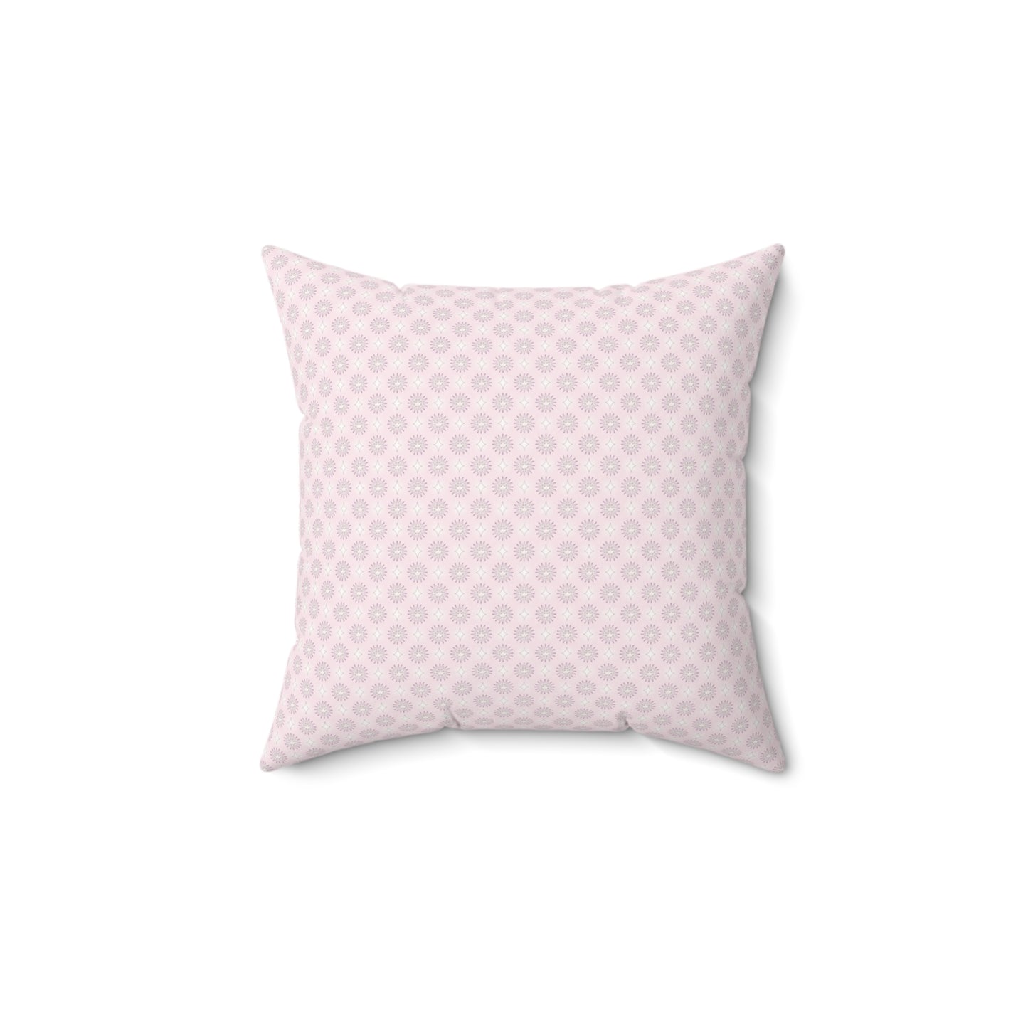 Pink Mornings Star-crossed Bodies Faux Suede Square Pillow, 14" x 14"