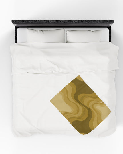 Brown Wavey Velveteen Plush Blanket, 30" x 40"