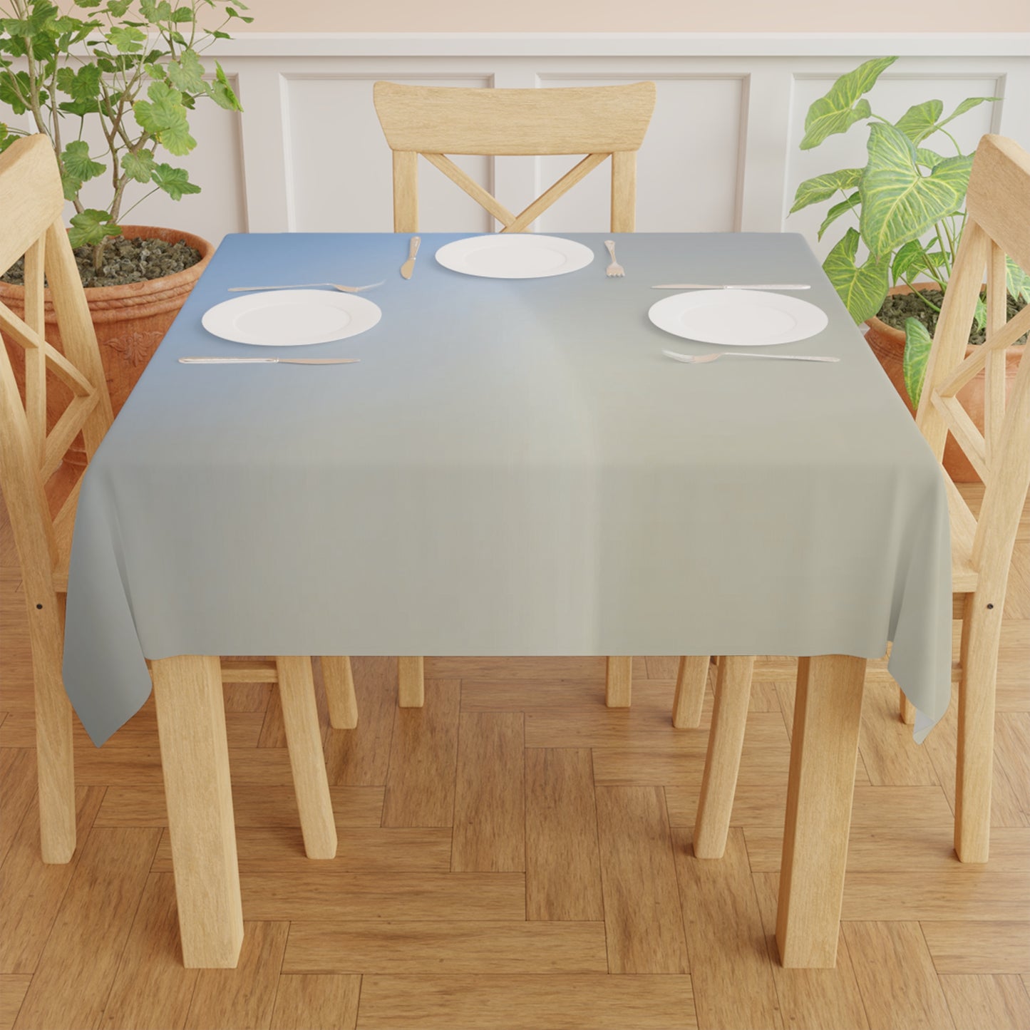 Cobalt Fade Tablecloth, 55" x 55"