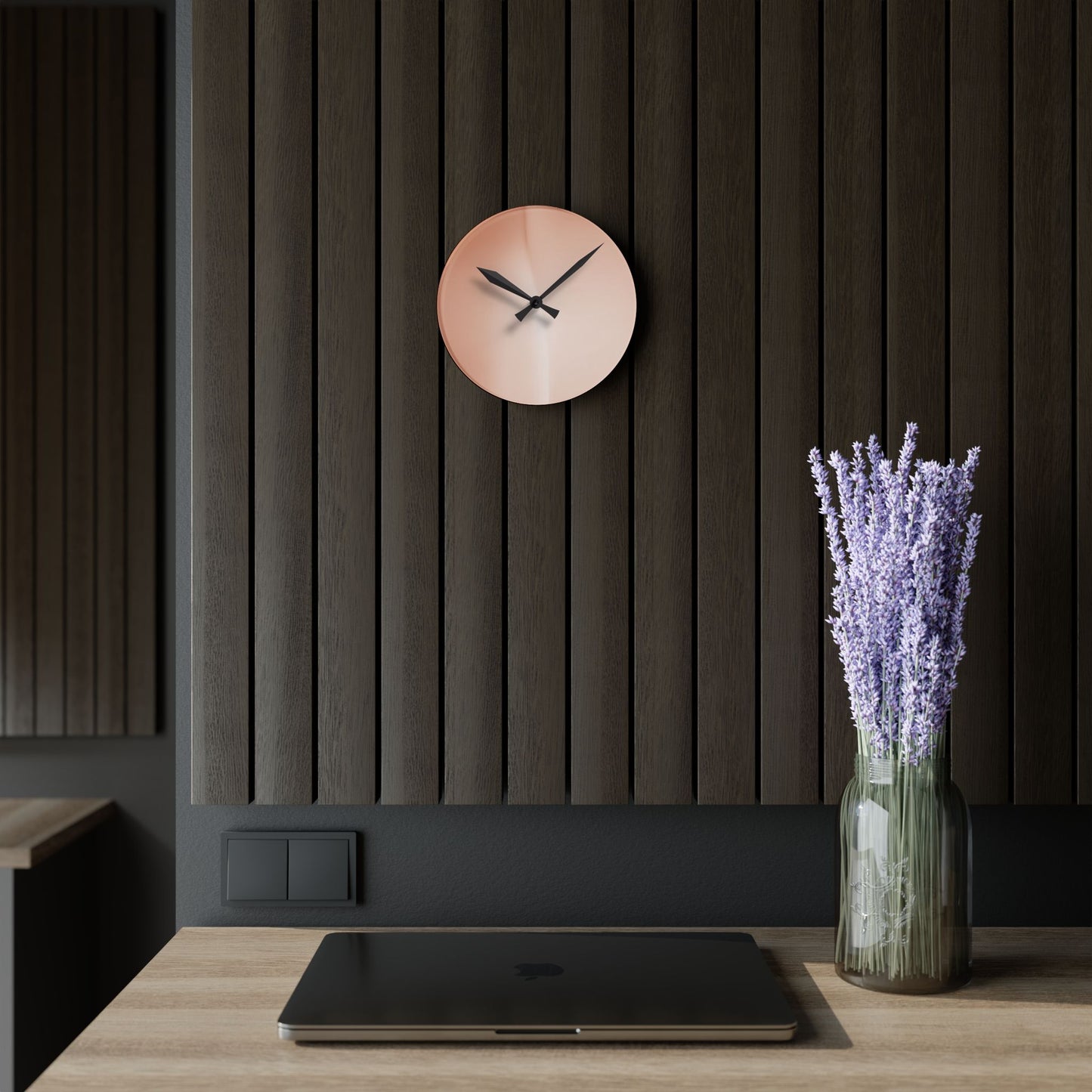 Soft Fade Acrylic Round Wall Clock, 8" x 8"