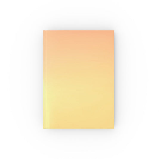 Hot Peach Fade 5.2" x 7.4" Hard Backed Journal with 128 blank pages