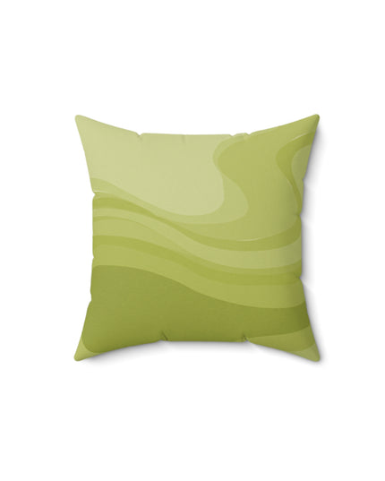 Lemon Wavey 14" x 14" Faux Suede Square Pillow