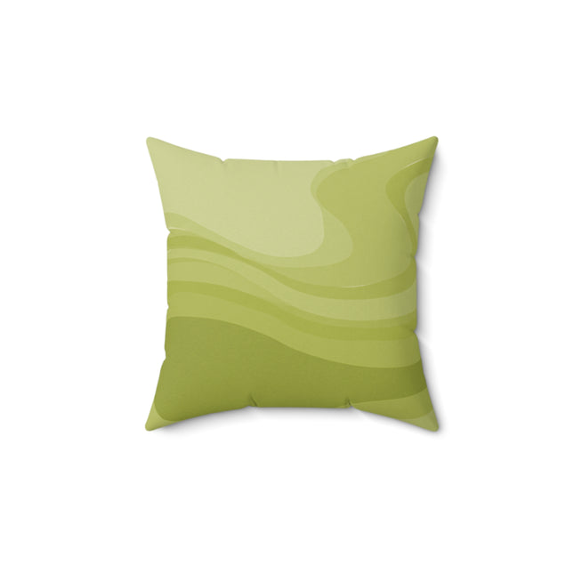 Lemon Wavey 14" x 14" Faux Suede Square Pillow