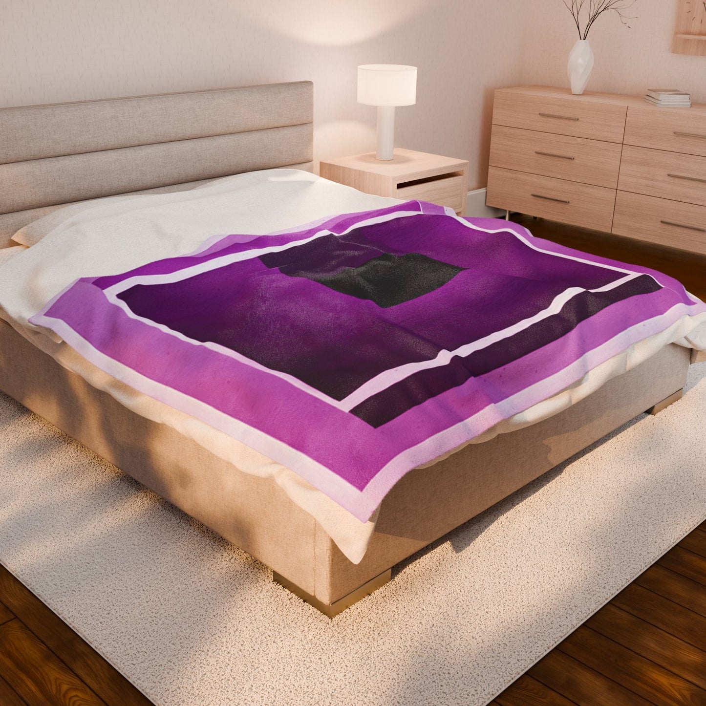 Magenta Shadow Velveteen Plush Blanket, 60" x 80"