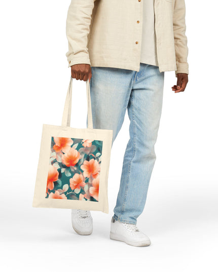Orange Blossom Floral Bunch Cotton Canvas Tote Bag