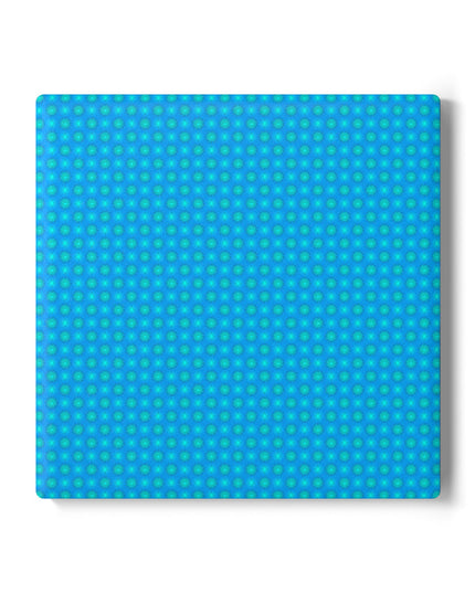 Blue Green Star-crossed Bodies Square Ceramic Coaster, 4" x 4"