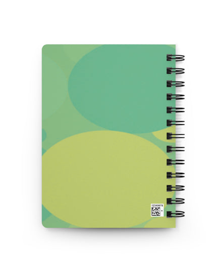 Pastel Green Patches Spiral Bound Journal, 5" x 7" 150 pages