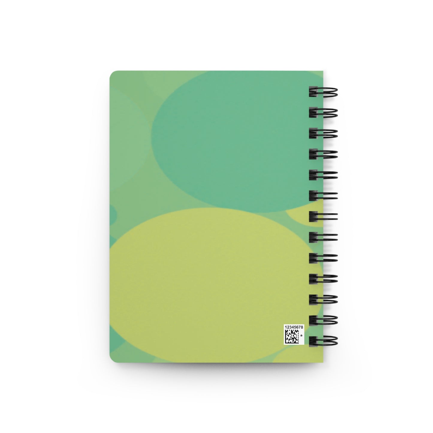 Pastel Green Patches Spiral Bound Journal, 5" x 7" 150 pages