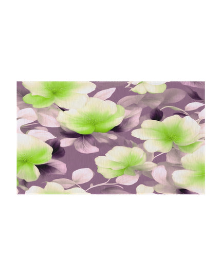 Lime Lavender Floral Bunch Outdoor Rug, 36" x 60"