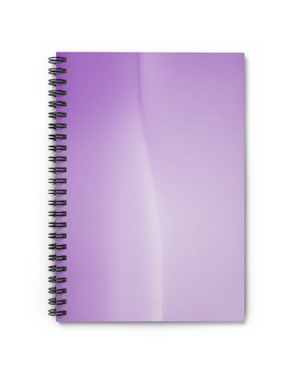 Soft Lavender Fade Wavey Spiral Notebook - Ruled Line, 6" x 8", 118 pages