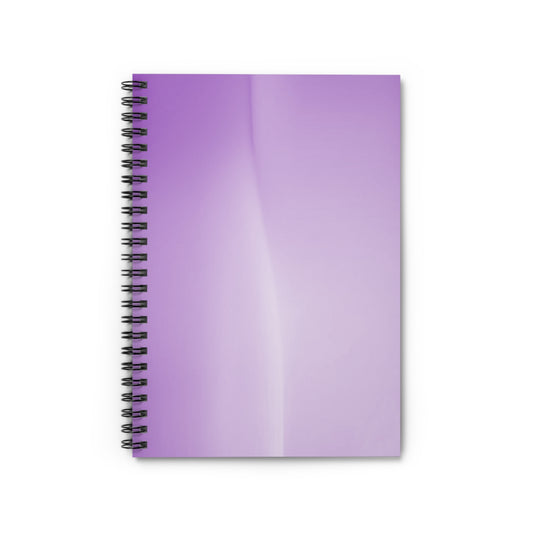 Soft Lavender Fade Wavey Spiral Notebook - Ruled Line, 6" x 8", 118 pages