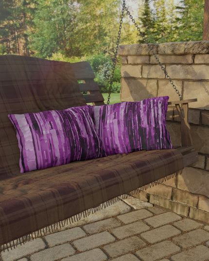 Striped Powder Lavender 20" x 14" Outdoor Pillow