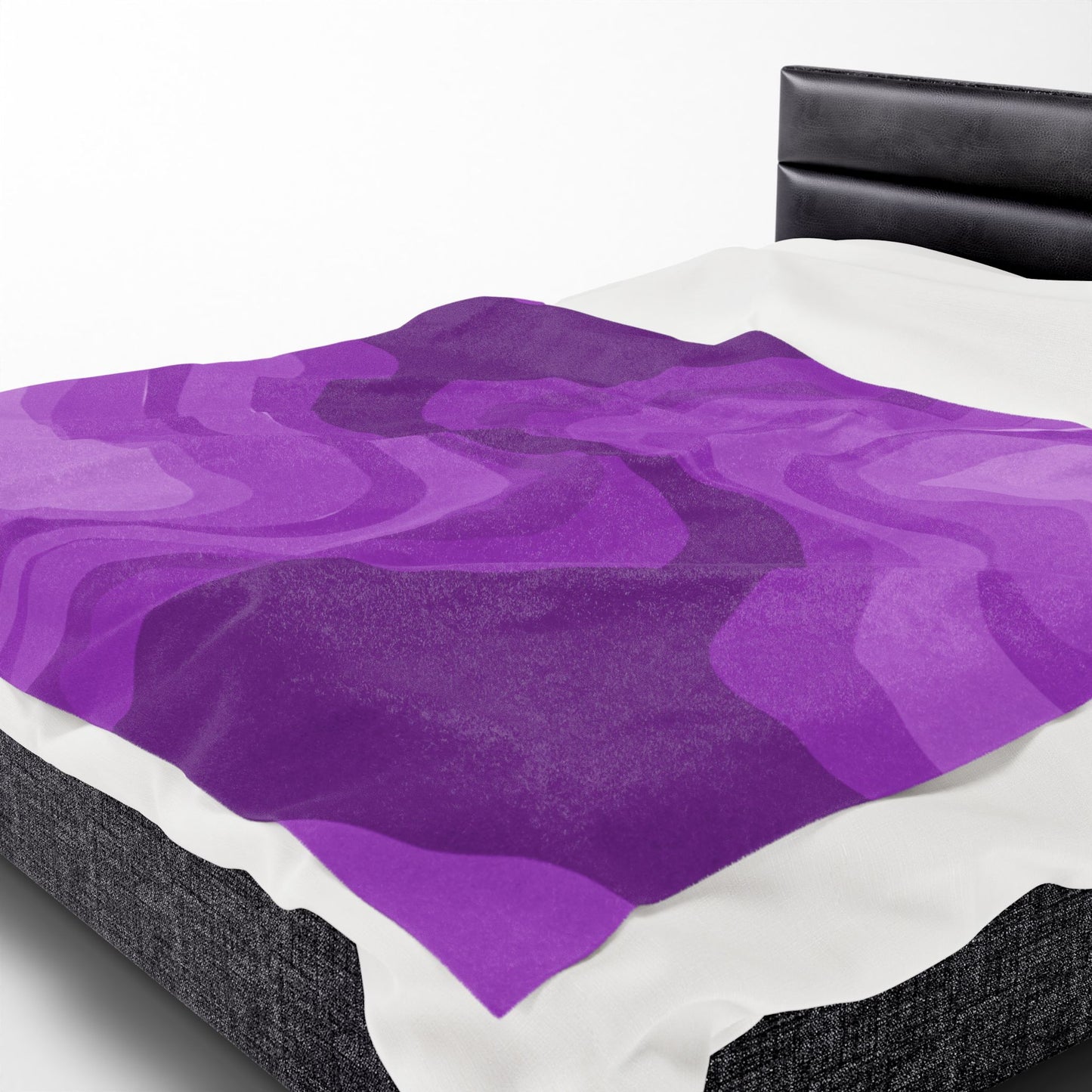 Wavey Purple Wavey Velveteen Plush Blanket, 60" x 80"
