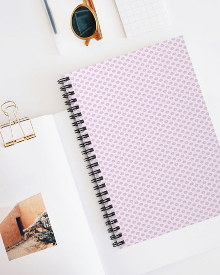 Pink Mornings Star-crossed Bodies Spiral Notebook - Ruled Line, 6" x 8", 118 pages