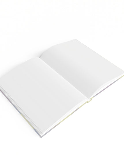 Pastel Soft Blue and Soft White Patches 5" x 7" Journal - 128 Blank pages