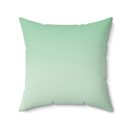 Mint Fade 20" x 20" Faux Suede Square Pillow
