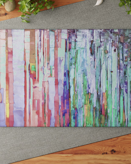 Striped Pastels 11" x 15" Glass Cutting Board