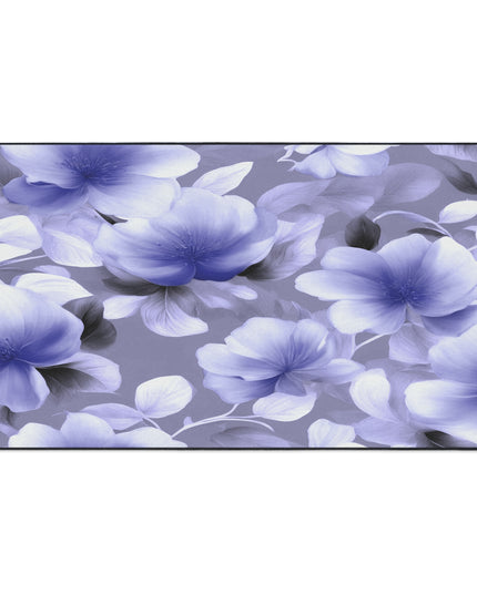 Indigo Blossom Floral Bunch Heavy Duty Floor Mat, 36" x 60"