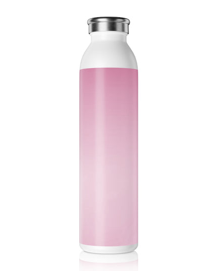Pink Blush Fade Slim Water Bottle, 20 oz White