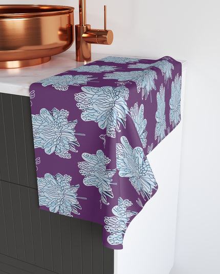 Blue Floral Butterflies Hand Towel, 16" x 28"