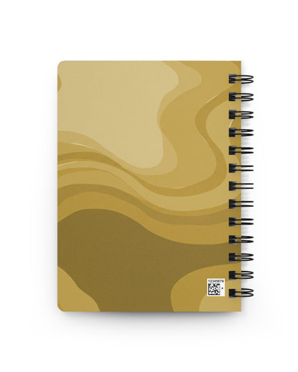 Brown Wavey Spiral Bound Journal, 5" x 7" 150 pages