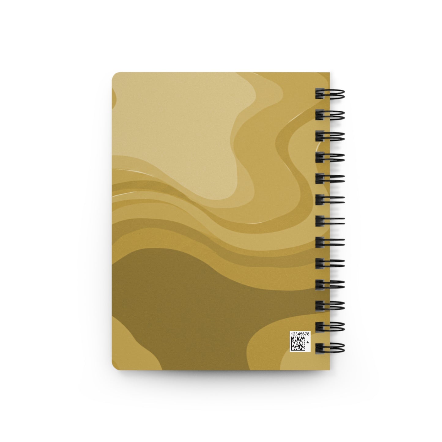 Brown Wavey Spiral Bound Journal, 5" x 7" 150 pages