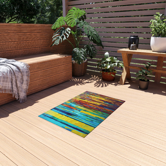 Striped Alpha Outdoor Rug, 24" x 36"