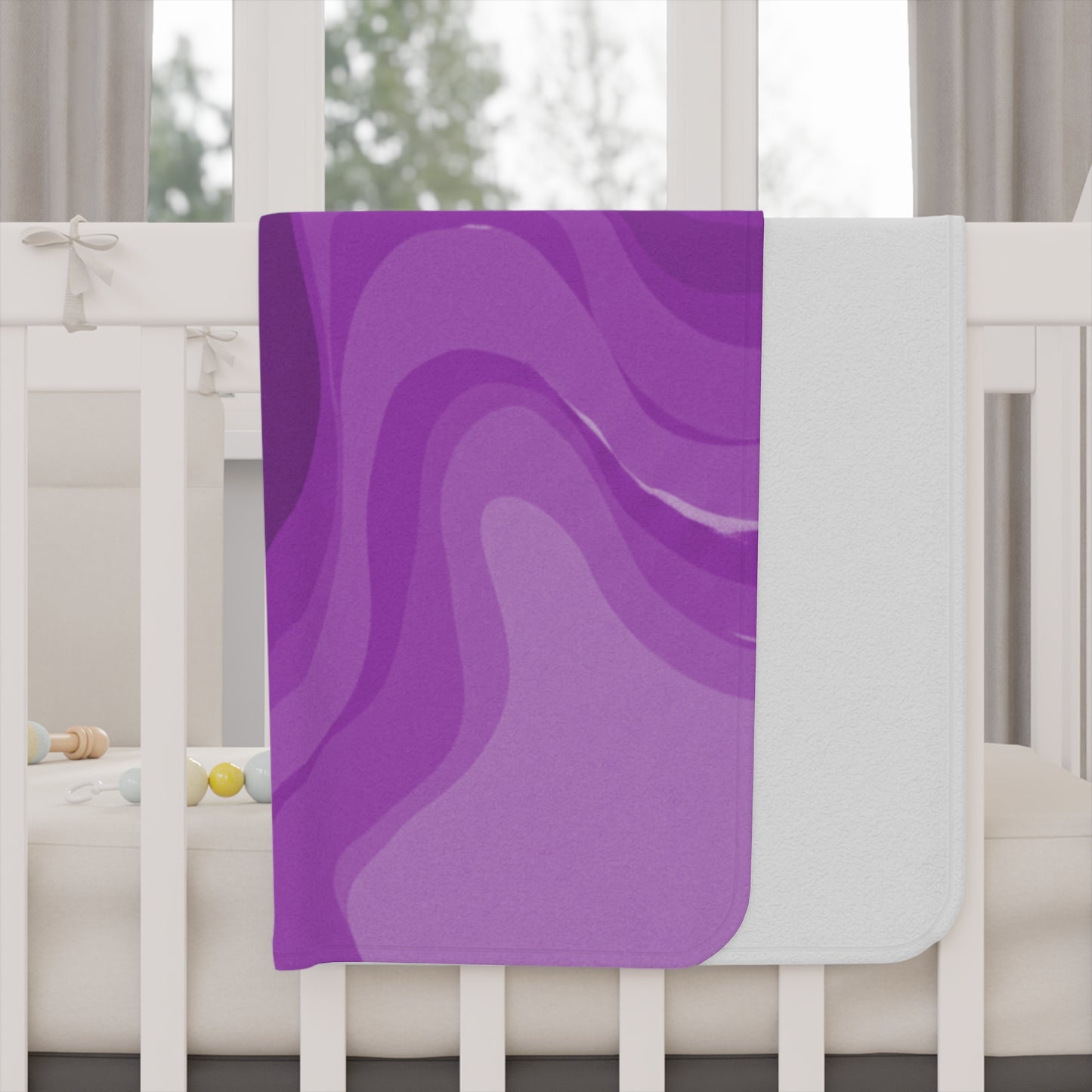 Wavey Purple Wavey Toddler Blanket, 30" x 40"
