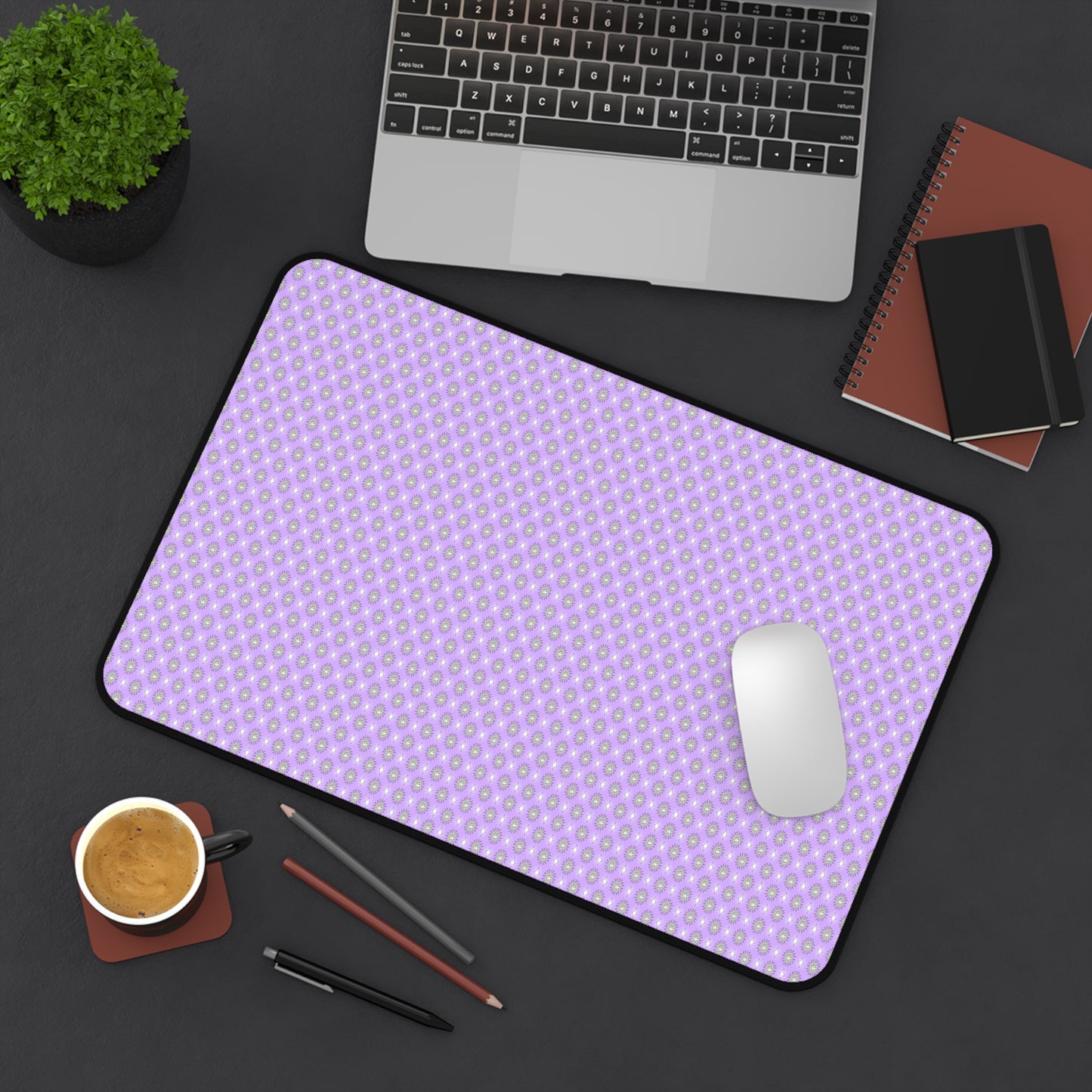 Lavender Star-crossed Bodies Desk Mat, 12" x 18"