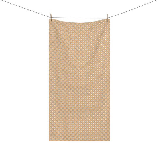 Tan Sunset Star-crossed Bodies Mink-Cotton Towel (50% polyester, 50% cotton),  30" x 60"