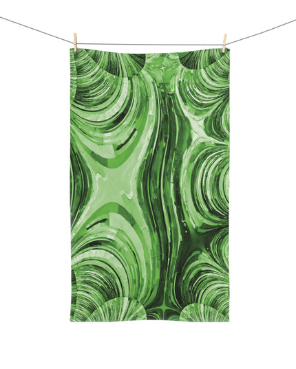 Uzi Spiral Mint Pastel Hand Towel, 16" x 28"
