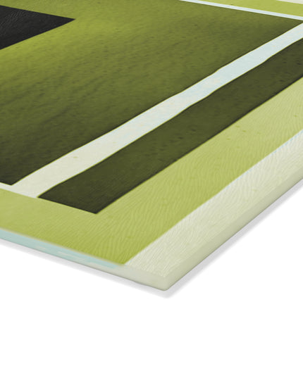 Lemongrass Shadow 8" x 11" Glass Cutting Board
