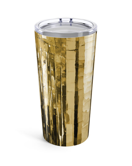 Striped Light Brown Tumbler 20oz