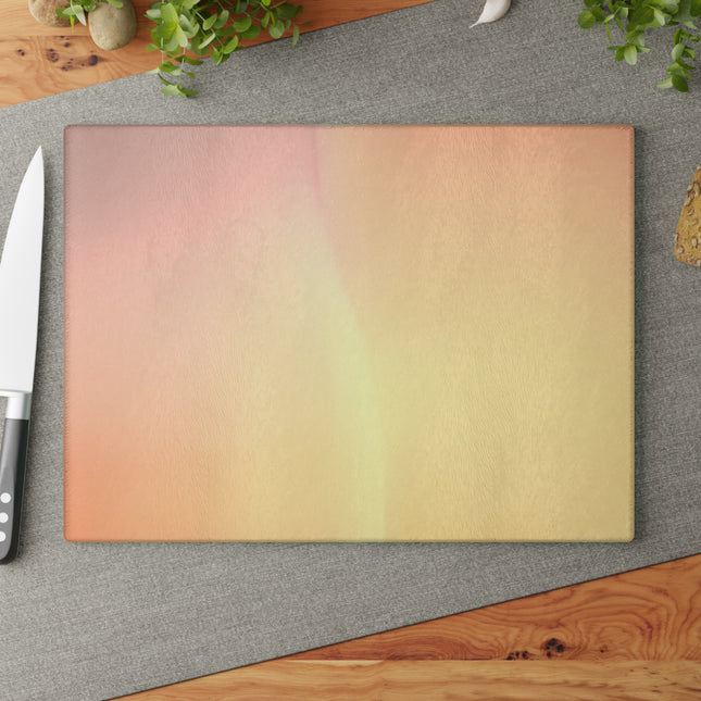 Hot Peach Fade 11" x 15" Glass Cutting Board