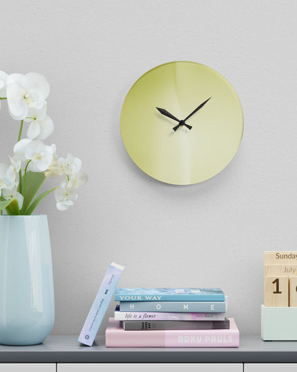 Lemon Fade Acrylic Wall Clock, Round or Square, 10.75" x 10.75"