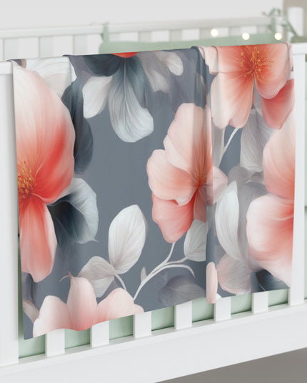 Red Blossom Floral Bunch Baby Swaddle 30″×40″ Blanket